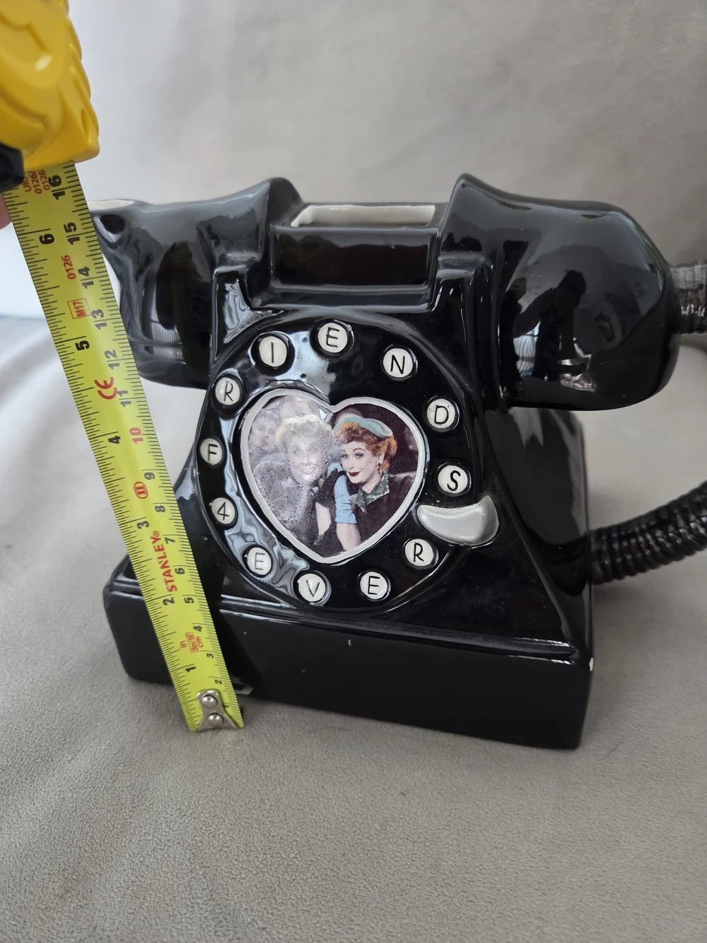Black Retro Ceramic Telephone Decor - I Love Lucy 1950s